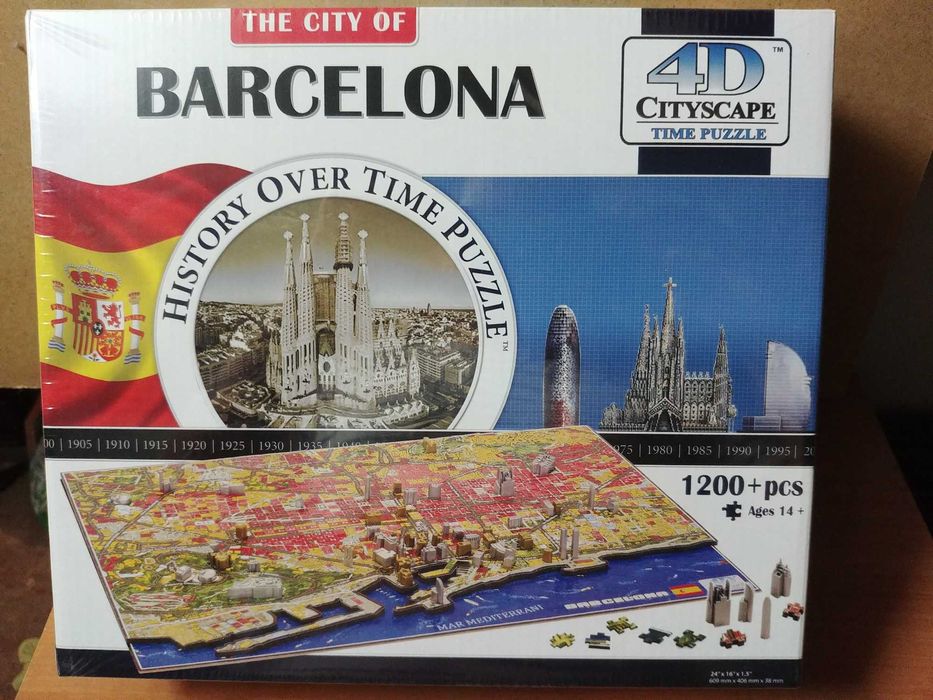 Barcelona 4D puzzle plakat budowa warstwowa