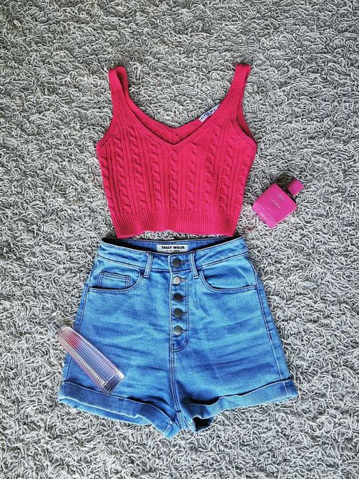 Джинсові шорти Tally Weijl з високої посадкою