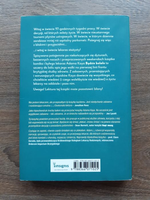 Książka "Będzie bolało"