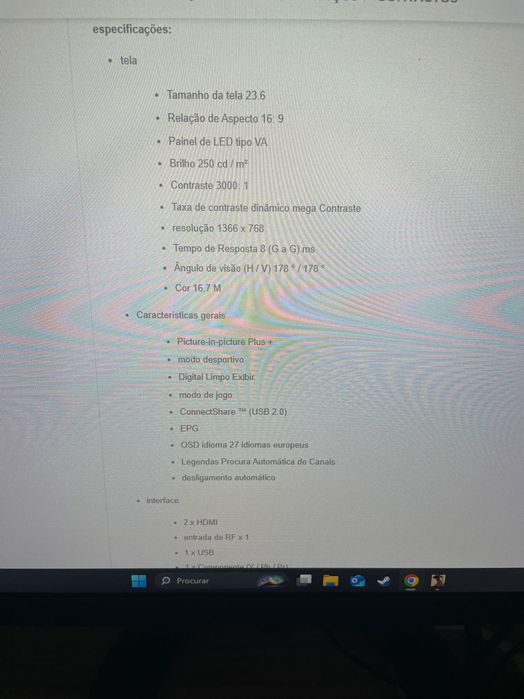 Vendo TV SAMSUNG 24 polegadas