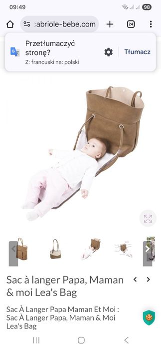 Torebka Nowa !z przewijakiem  leas Bag