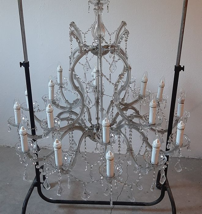 duży ŻYRANDOL kryształowy, 1 metr średnicy