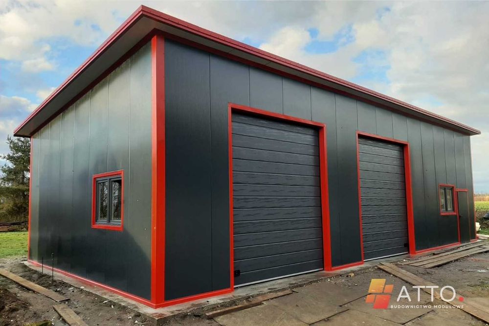 Garaż ocieplony PIR | Hala z płyty warstwowej | 6x8m / 5x7m | Zgłoszenie
