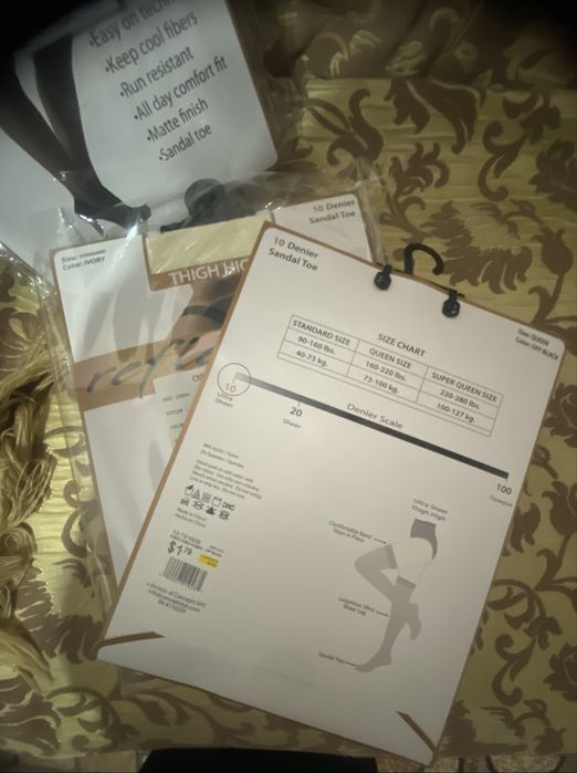 Жіночі чулки, панчохи чорні і колір айворі