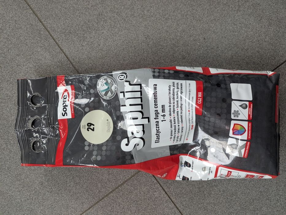 Fuga sporo Saphir nr 29 worek 2 kg fabrycznie zapakowany jasny beż