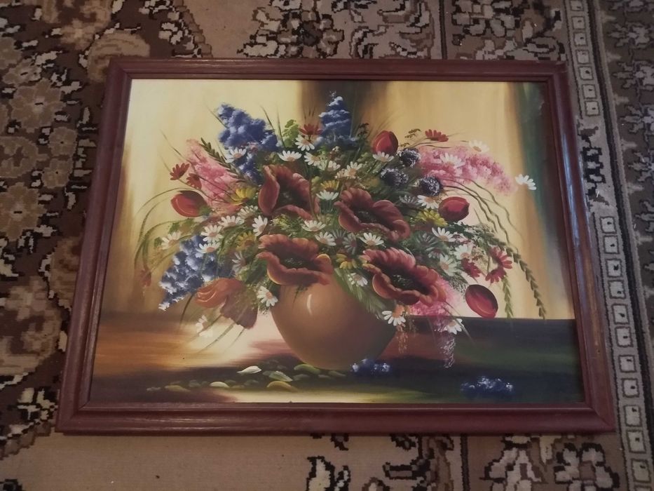 Obraz kwiatów martwa natura na płótnie