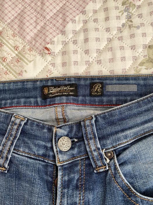 Szerokie jeansy flare niski stan S 36 replay premium vintage 90s 00s