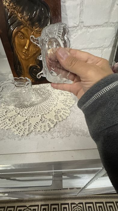 Кришталеві вази на ніжках, ціна за обмдві , срср