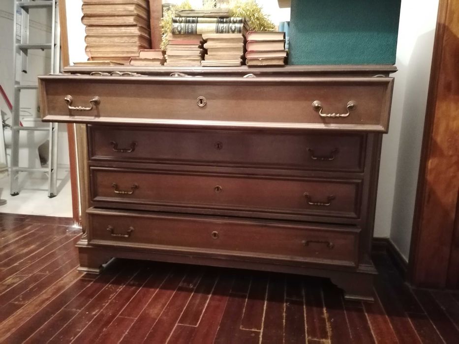 mobília completa de quarto em mogno