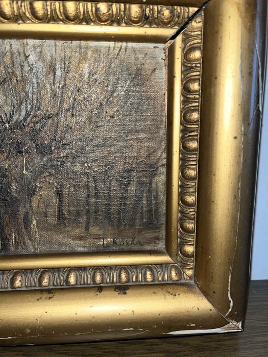 Most Lwowski Nowy Sącz stary obraz olejny I Kózka