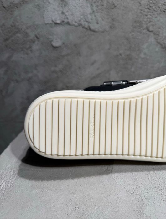 Rick Owens Low Strap Sneakers из черной кожи,кеды рик овенс
