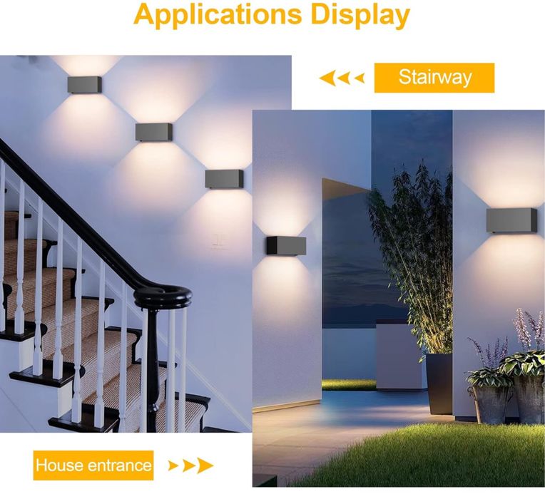 Klighten 24W lampa ścienna LED do wewnątrz/na zewnątrz 3000K