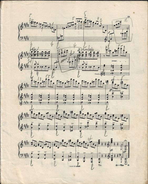 PIANO: Partitura "Easy Edition" da Valsa op.34 de M. Moszkowsky - Carimbo Sassetti