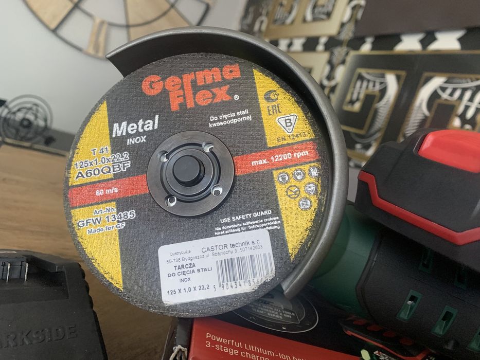 Nowa Szlifierka Aku Parkside  PWSA-20-Li D4/Aku X20V Team/Ład/Tarcza!