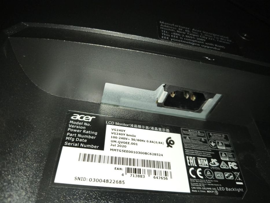 Monitor Acer nitro vg240y 23.8cala