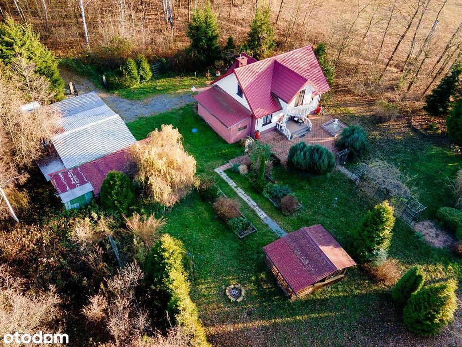 Nowoczesny dom z garażami blisko natury dający wiele możliwości