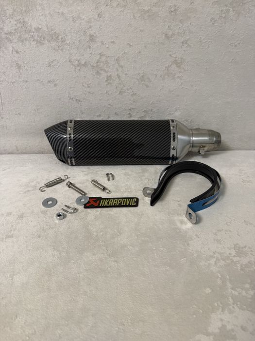Прямоток Акрапович Acrapovic 37см карбон  глушник на мотоцикл