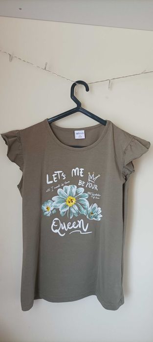 T-shirt verde seco estampada Ativo 14 anos