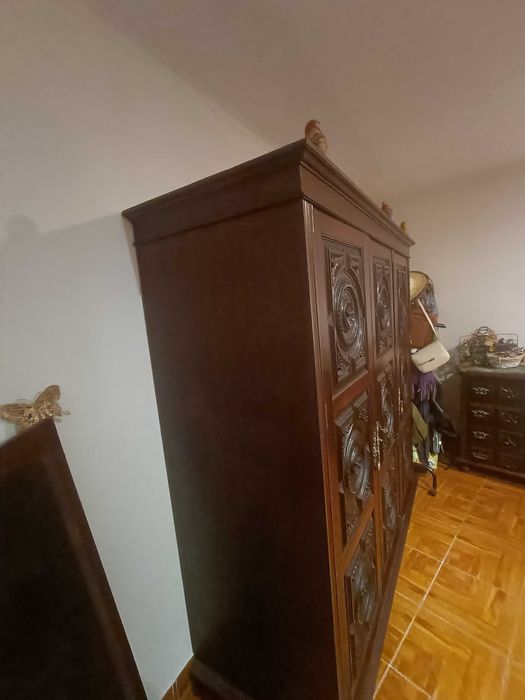 Mobília de Quarto em Madeira Maciça c/ Mármore – Venda em Separado ou Conjunto