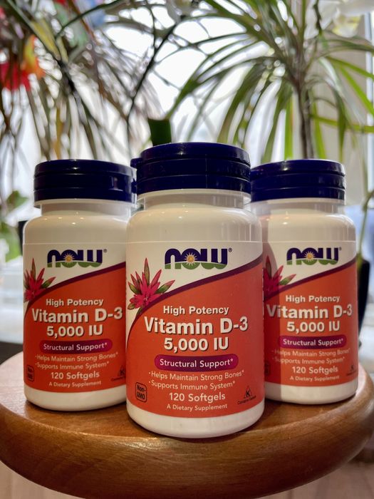 Витамин now foods Д3 D3 5000тыс 120шт vitamin D iherb: 339 грн