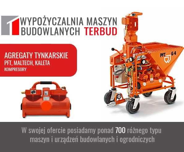 Agregat tynkarski. MALTECH, KALETA, PFT. Silomat, zacieraczka, i inne