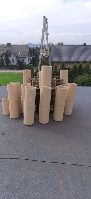 Naprawa komina frezowanie wkład ceramiczny i stalowy, kotły na pellet