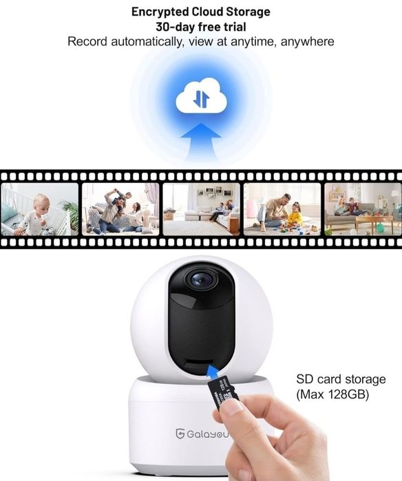 Domowa Kamera dla dzieci  zwierzat 2K WiFi, kamera bezpieczeństwa