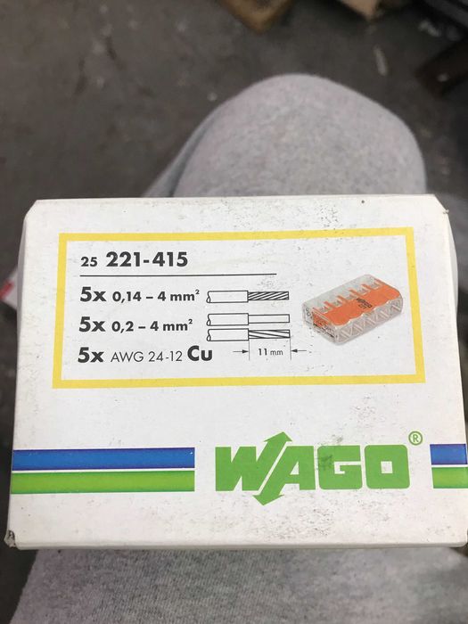 WAGO szybkozłączka universalna  drut /linka 5x0,20-4mm² 25 szt Mrągowo