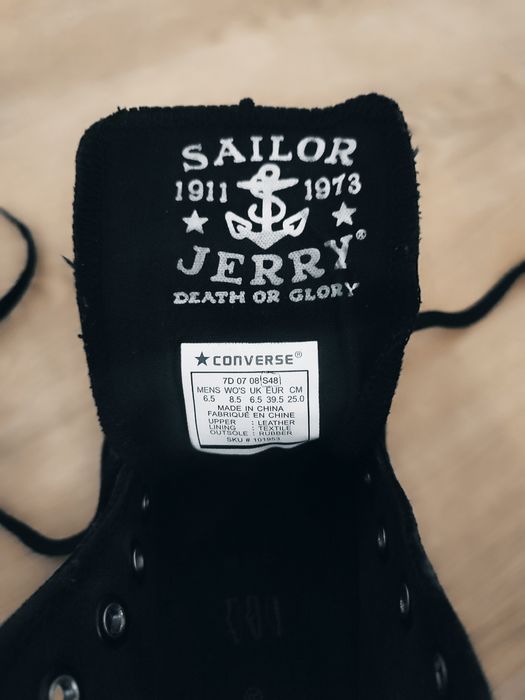 Редкие Converse Chuck Taylor x Sailor Jerry "Death Or Glory" (Limited Edition) Y2K SK8 ARCHIVE архив конверси