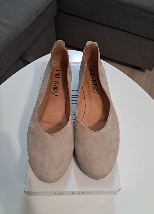 Baleriny zamszowe Lan-Kars, rozm 38