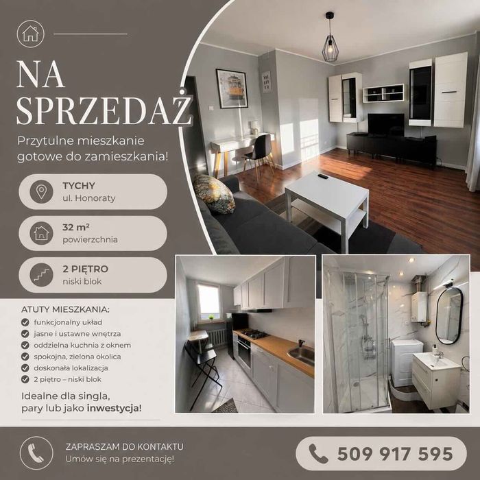 Sprzedaż przytulna kawalerka oś. H Tychy