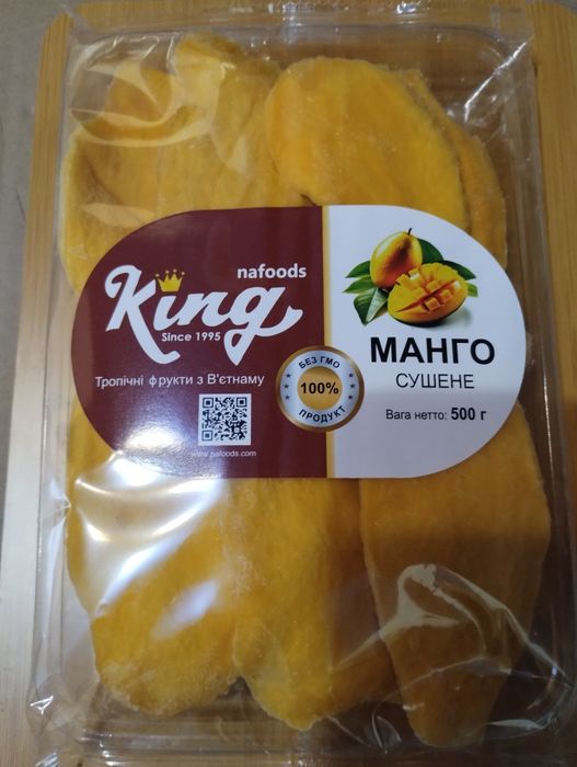 Манго сушёное, без сахара и с сахаром