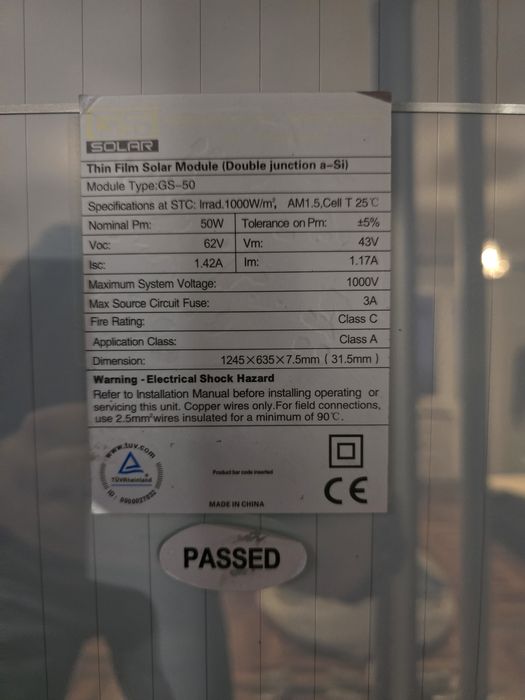 Солнечная панель GS-50 и FS-390