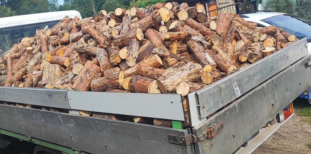 Drewno opał Sosna sucha klocki 5m3 na aucie cięta pod wymiar