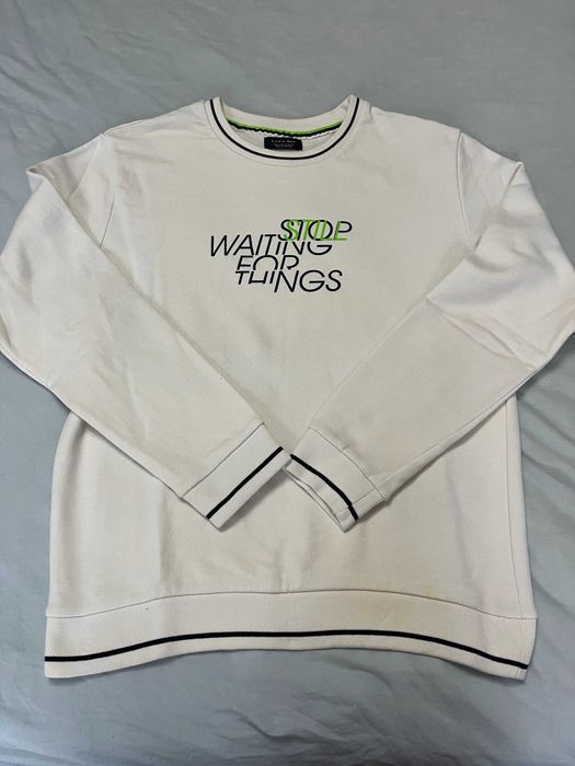 BLUZA używana   młodzieżowa  biała  ZARA MEN  bawełna M  164-172 cm