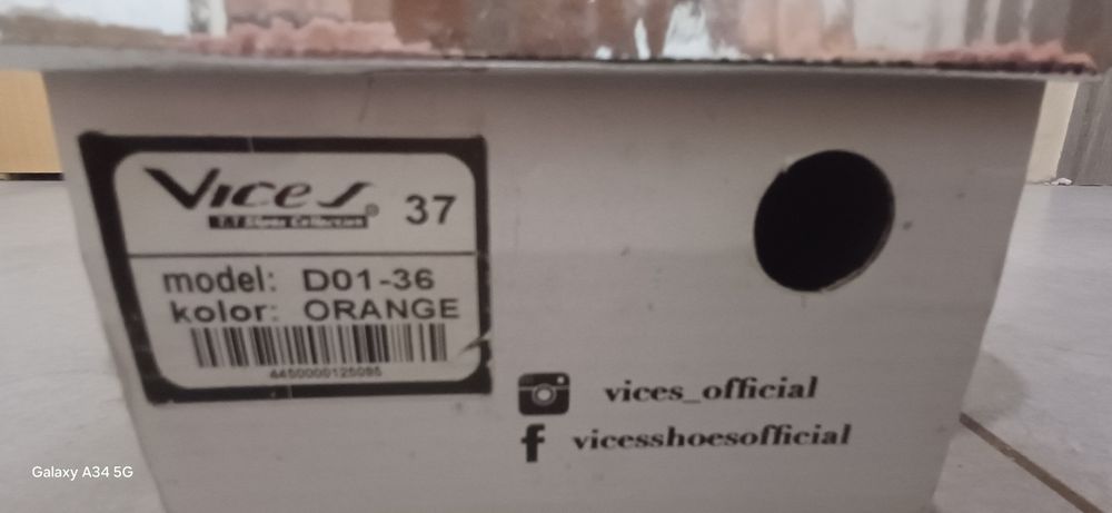 Trampki, buty sportowe Vices D01-36 orange rozm.37