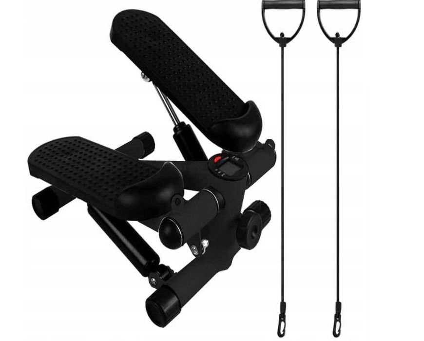 Степпер тренажер  с эспандером и счетчиком калорий мини степпер