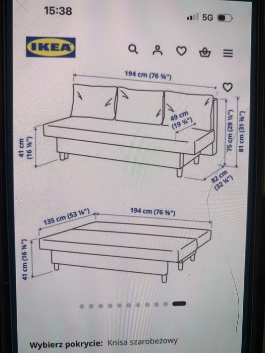 Sofa rozkładana Ikea