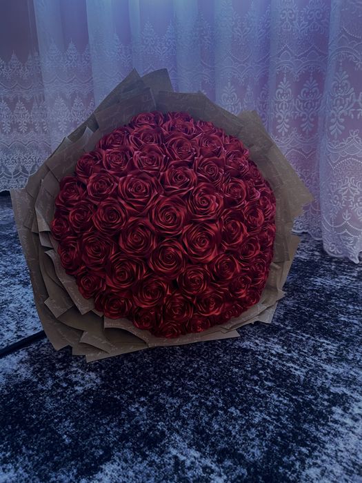 Букет із атласноі стрічки