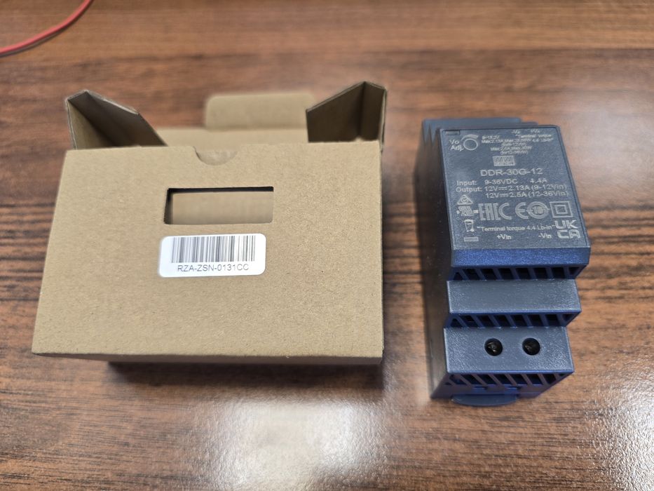 DDR-30G-12 przetwornica DC/DC na szynę DIN 30W wyj 12V Well Zasilacz