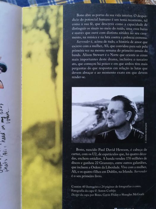 Livro Surrender Bono U2