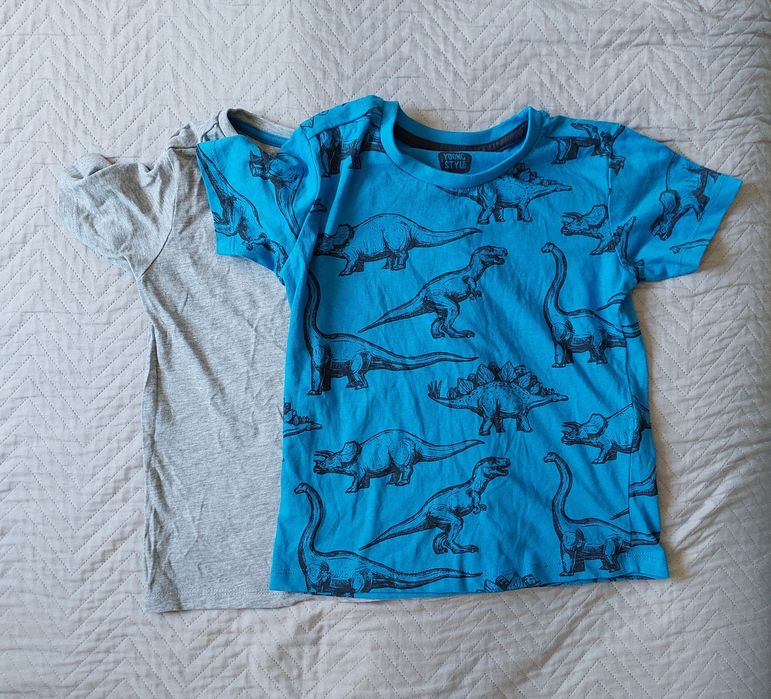 Tshirt 116 zestaw 2pak 2 sztuki nowe dinozaur