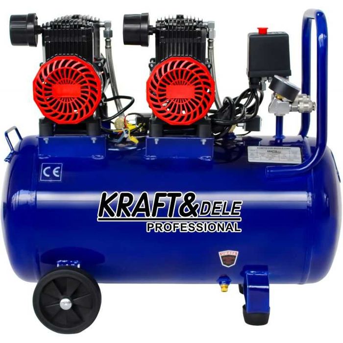 Kompresor Bezolejowy Sprężarka 50L 230V 3KW 2-Tłokowy Jakość New Mod*
