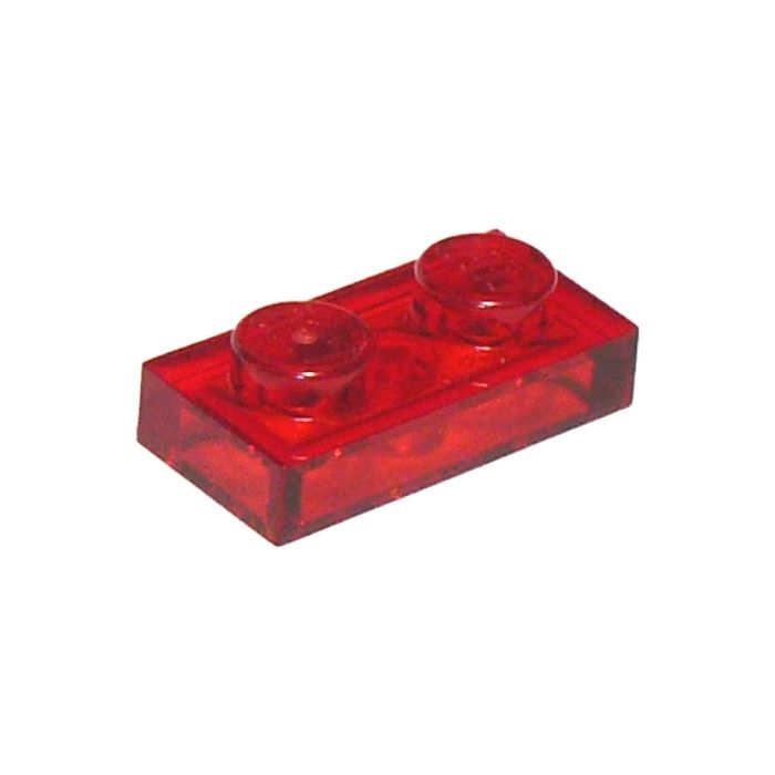 LEGO 3023 Płytka 1 x 2 Trans-Red 1 szt.