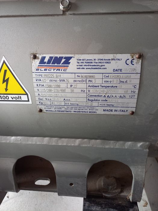 Agregat prądotwórczy WOM 63kVA AGR