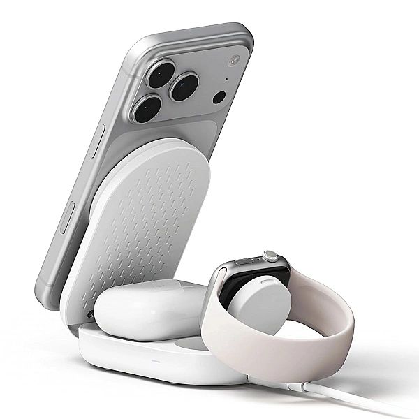 Ringke 3In1 Magnetic Magsafe Wireless Folding Charger 25W Qi2.2 White
