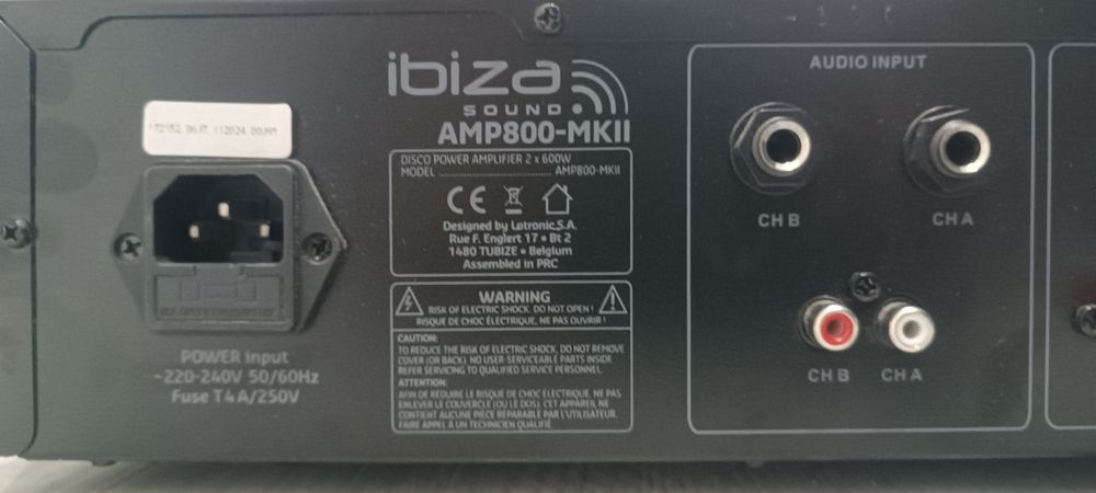 Amplificador IBIZA SOUND AMP600 MK2 2 x 600 W - Reservado