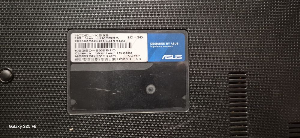 Ноутбук ASUS K53SD 15.6" (Intel Core i5 / NVIDIA GT 610M) для роботи та навчання
