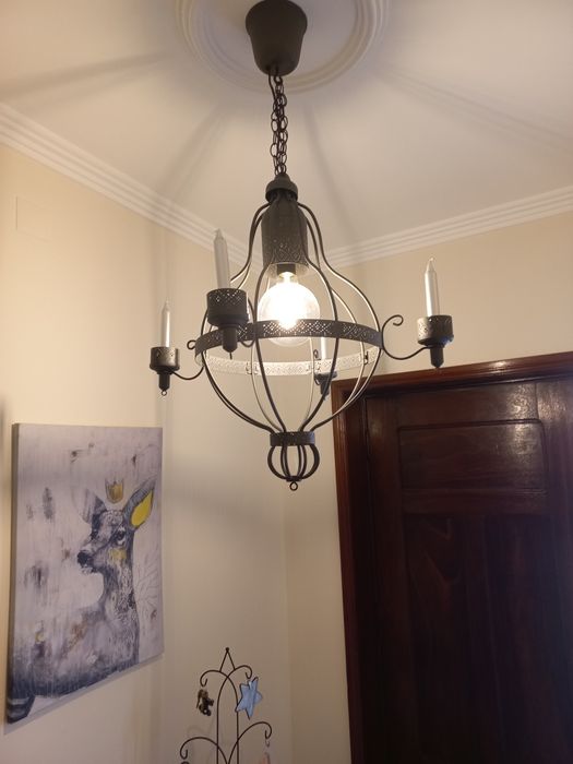 Candieiro com lâmpada