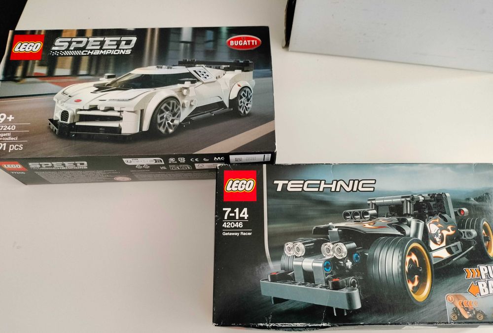 Klocki LEGO TECHNIC 42046 Racer + Speed champion 77240